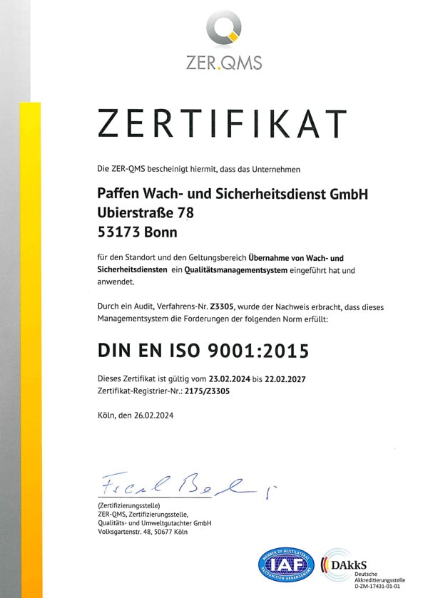 Zertifikat DIN EN ISO 9001 Vorschaubild
